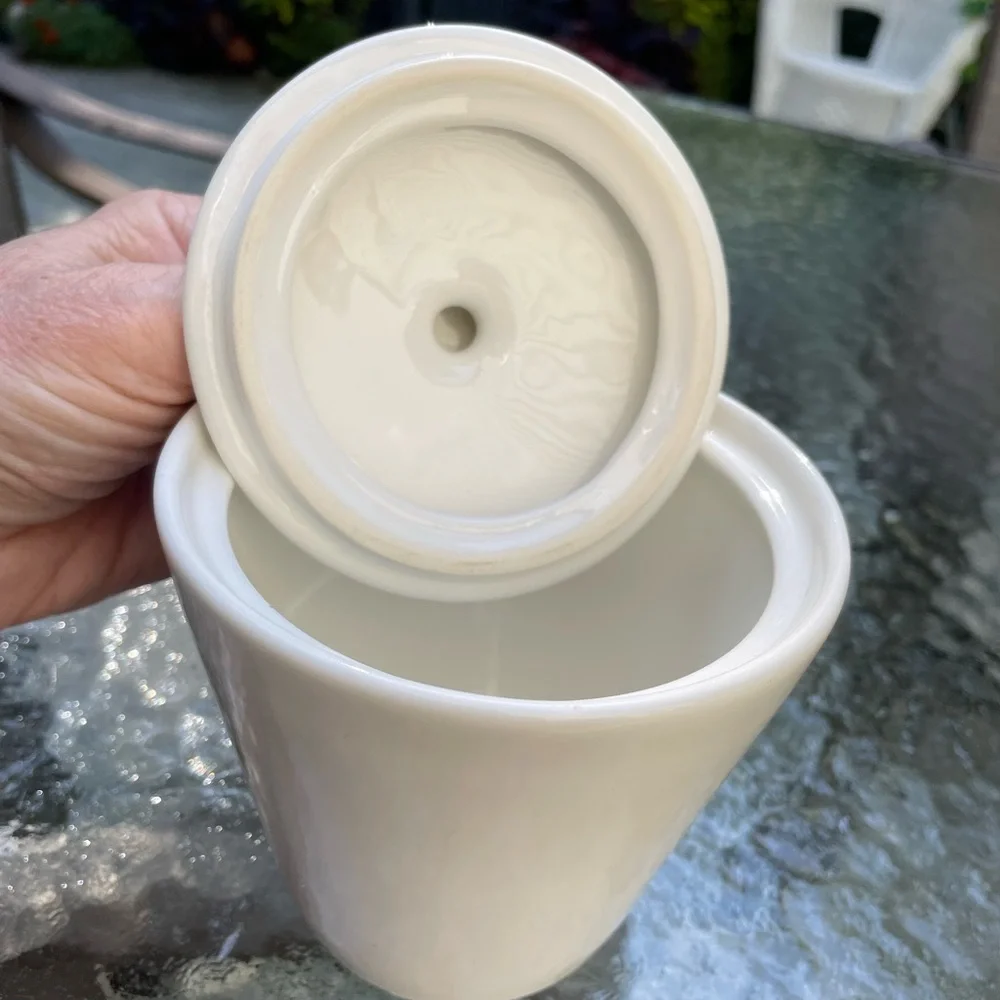 Corelle coordinates vintage stoneware sugar bowl 5” high rare excellent cond
